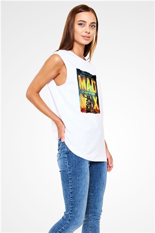 Mad Max Beyaz Unisex Kolsuz Tişört