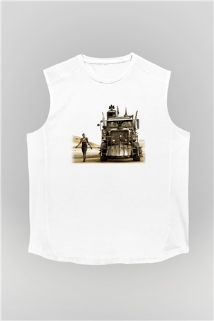 Mad Max Beyaz Unisex Kolsuz Tişört