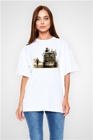 Mad Max Beyaz Unisex Oversize Tişört T-Shirt
