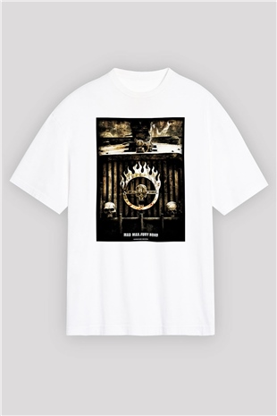 Mad Max Beyaz Unisex Oversize Tişört T-Shirt