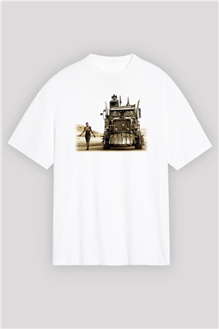 Mad Max Beyaz Unisex Oversize Tişört T-Shirt