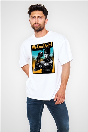 Mad Max Beyaz Unisex Oversize Tişört T-Shirt