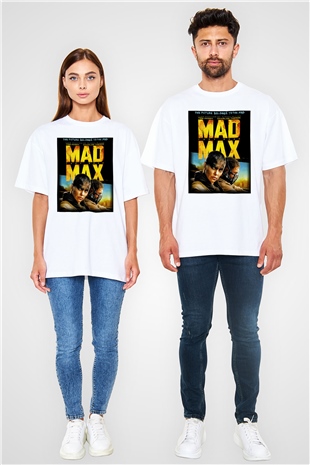 Mad Max Beyaz Unisex Oversize Tişört T-Shirt