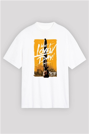 Mad Max Beyaz Unisex Oversize Tişört T-Shirt