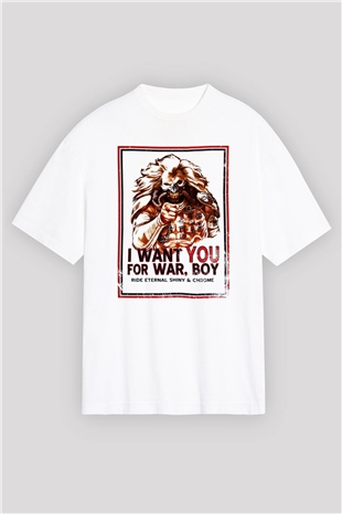 Mad Max Beyaz Unisex Oversize Tişört T-Shirt