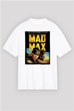 Mad Max Beyaz Unisex Oversize Tişört T-Shirt