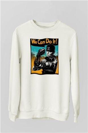 Mad Max Beyaz Unisex Sweatshirt