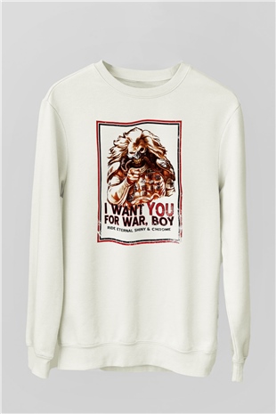 Mad Max Beyaz Unisex Sweatshirt