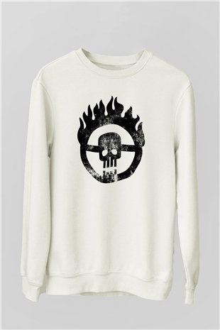 Mad Max Beyaz Unisex Sweatshirt