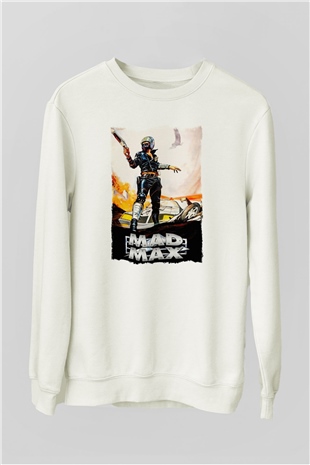 Mad Max Beyaz Unisex Sweatshirt
