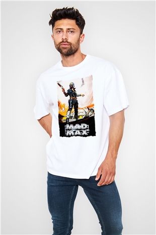 Mad Max Beyaz Oversize Tişört Oversize T-shirt