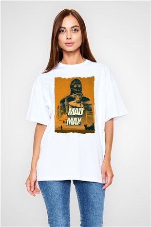 Mad Max Beyaz Oversize Tişört Oversize T-shirt