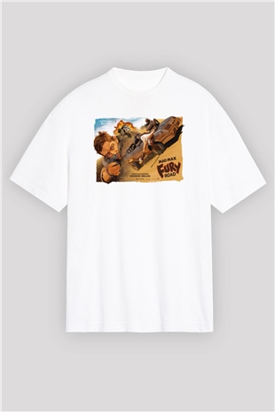 Mad Max Beyaz Oversize Tişört Oversize T-shirt