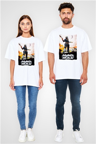 Mad Max Beyaz Oversize Tişört Oversize T-shirt