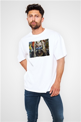 Mad Max Beyaz Oversize Tişört Oversize T-shirt