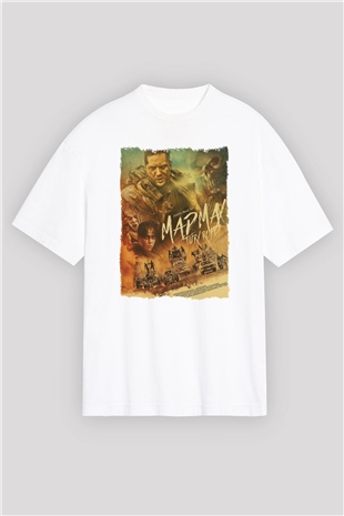 Mad Max Beyaz Oversize Tişört Oversize T-shirt
