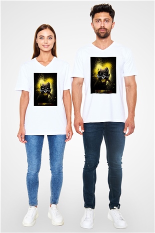 Mad Max Beyaz Unisex V Yaka Tişört T-Shirt