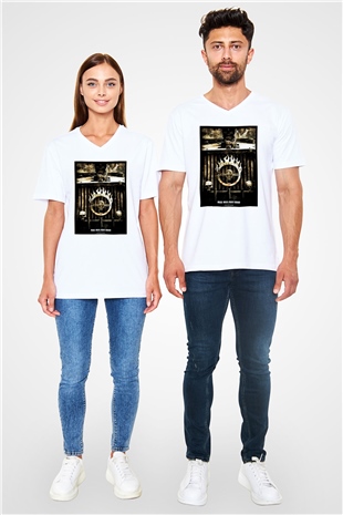 Mad Max Beyaz Unisex V Yaka Tişört T-Shirt