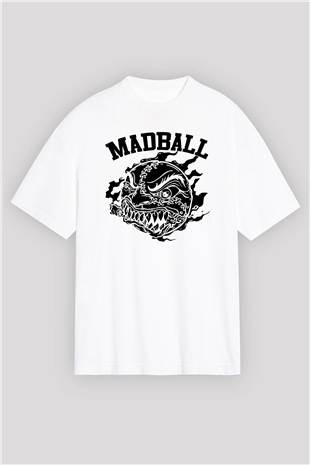 Madball Beyaz Unisex Oversize Tişört T-Shirt