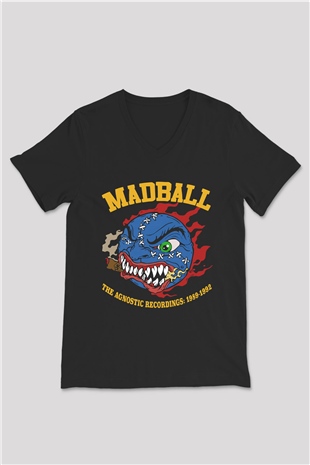 Madball Siyah Unisex V Yaka Tişört T-Shirt