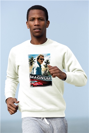 Magnum P.I. Beyaz Unisex Sweatshirt