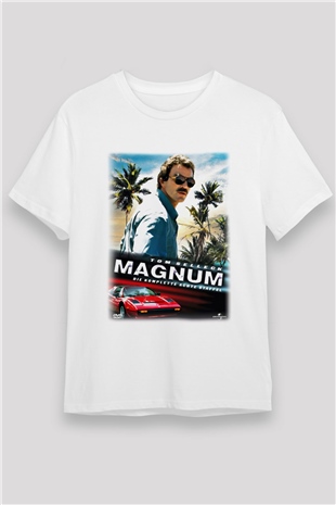 Magnum P.I. Beyaz Unisex Tişört T-Shirt