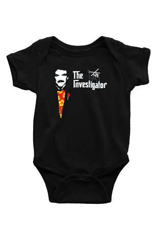 Magnum P.I. Siyah Bebek Body - Zıbın