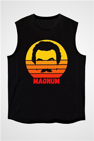 Magnum P.I. Siyah Unisex Kolsuz Tişört