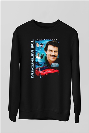 Magnum P.I. Siyah Unisex Sweatshirt