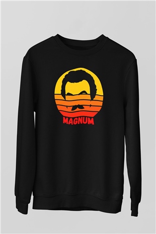 Magnum P.I. Siyah Unisex Sweatshirt