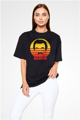 Magnum P.I. Siyah Oversize Tişört Oversize T-shirt