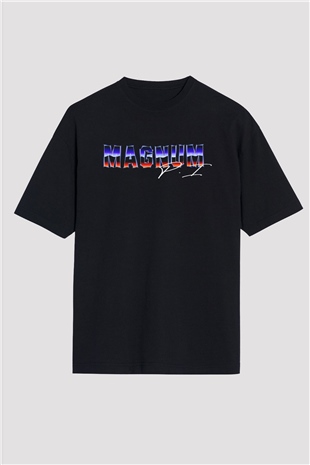 Magnum P.I. Siyah Oversize Tişört Oversize T-shirt