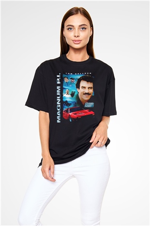 Magnum P.I. Siyah Oversize Tişört Oversize T-shirt