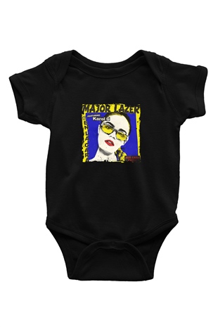 Major Lazer Baskılı Unisex Siyah Bebek Body - Zıbın