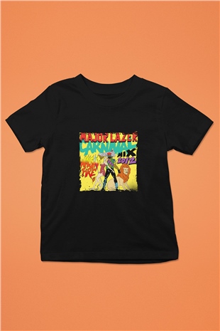 Major Lazer Baskılı Unisex Siyah Çocuk Tişört