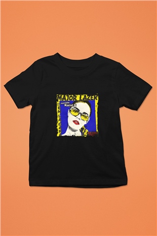 Major Lazer Baskılı Unisex Siyah Çocuk Tişört