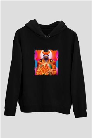 Major Lazer Baskılı Unisex Siyah Hoodie