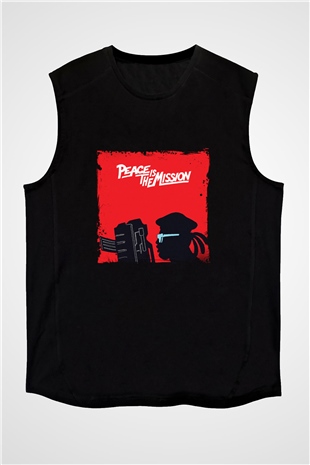 Major Lazer Baskılı Unisex Siyah Kolsuz Tişört