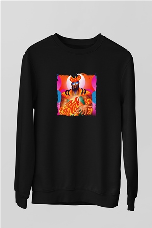 Major Lazer Baskılı Unisex Siyah Sweatshirt