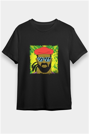 Major Lazer Baskılı Unisex Siyah Tişört