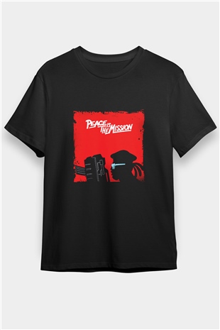 Major Lazer Baskılı Unisex Siyah Tişört