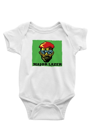 Major Lazer Beyaz Bebek Body - Zıbın
