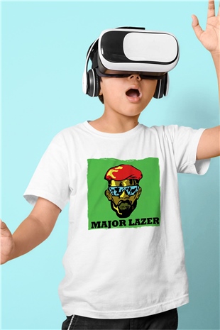 Major Lazer Beyaz Unisex Çocuk Tişört