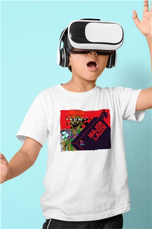 Major Lazer Beyaz Unisex Çocuk Tişört