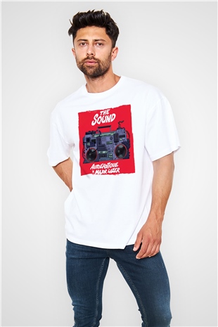 Major Lazer Beyaz Oversize Tişört Oversize T-shirt - TişörtFabrikası