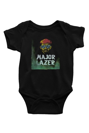 Major Lazer Siyah Bebek Body - Zıbın