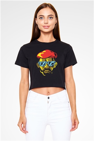 Major Lazer Siyah  Crop Top Tişört