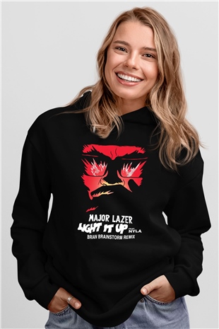Major Lazer Siyah Unisex Kapüşonlu Sweatshirt