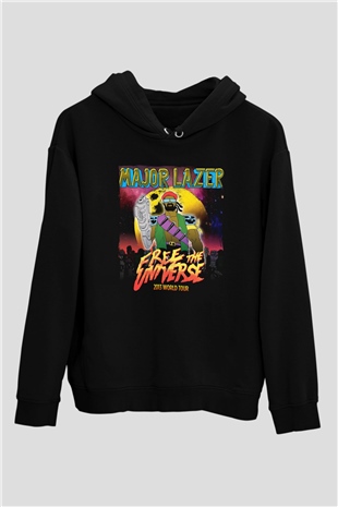 Major Lazer Siyah Unisex Kapüşonlu Sweatshirt