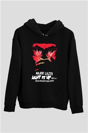 Major Lazer Siyah Unisex Kapüşonlu Sweatshirt